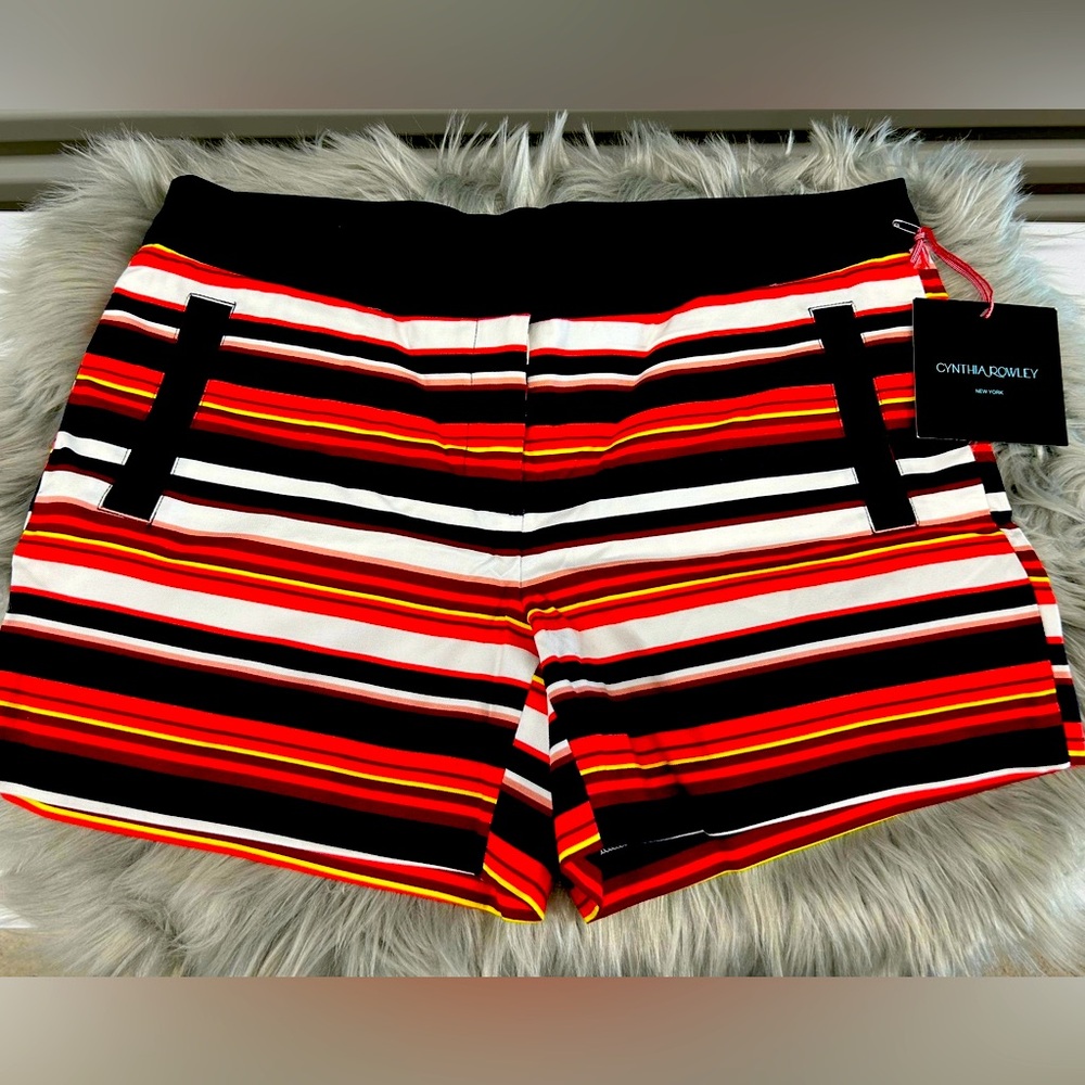 Cynthia Rowley Multi-Stripe Short-NWT-Size 12